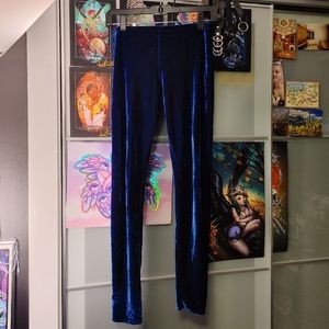 DONATED 🫂 Blue Velvet Leggings Delia*s Delias Y2K